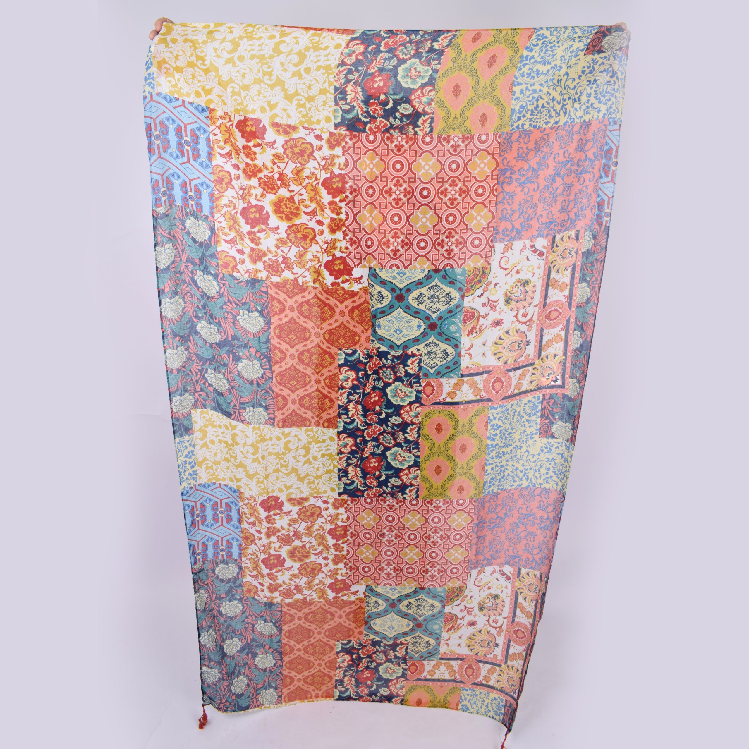 Scarf with multi colored print Dress like Marie