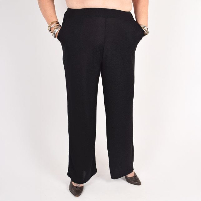 Wide glitter pants with pockets, BODIL